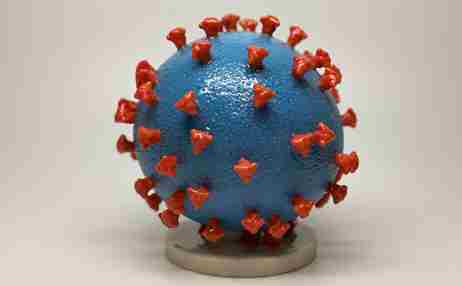 3D print of the SARS-CoV-2 virus particle that causes COVID-19